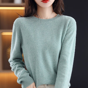 2022 New Cashmere Sweaters Women Casual O-neck Solid Pullovers Autumn winter Womens Sweater Cashmere Knitwear