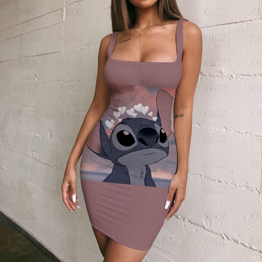 Sling Sexy Dress Disney Mini Fashion Stitch Bodycon dress