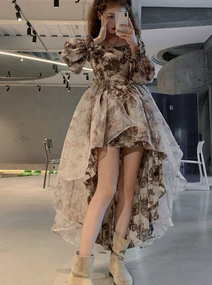Autumn Floral Fairy Dresses for Women 2022 Luxury Designer Slim Korean Global Fashions GC Autumn Floral Fairy Dresses for Women 2022 Luxury Designer Slim Korean Global Fashions GC