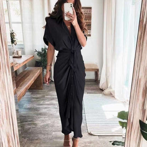 2022 Summer New European and American Women&#39;s Forged Face Long Dress Fashion Temperament Elegant Slim Joker Ladies Dress