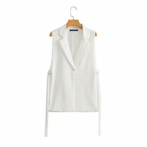 Blazer Women Jacket Elegant Office Lady Blazers Outwear White Sexy Split Fork Cape Suit Cape Sleeve Female Coat Spring Autumn