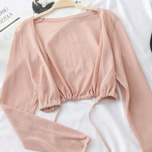 Women Summer Sun Protection Coat Lace Bow Ruffle Cardigan Shirt Female Blouse Tops for Woman Covers Blusa White Y2K Korean Shirt