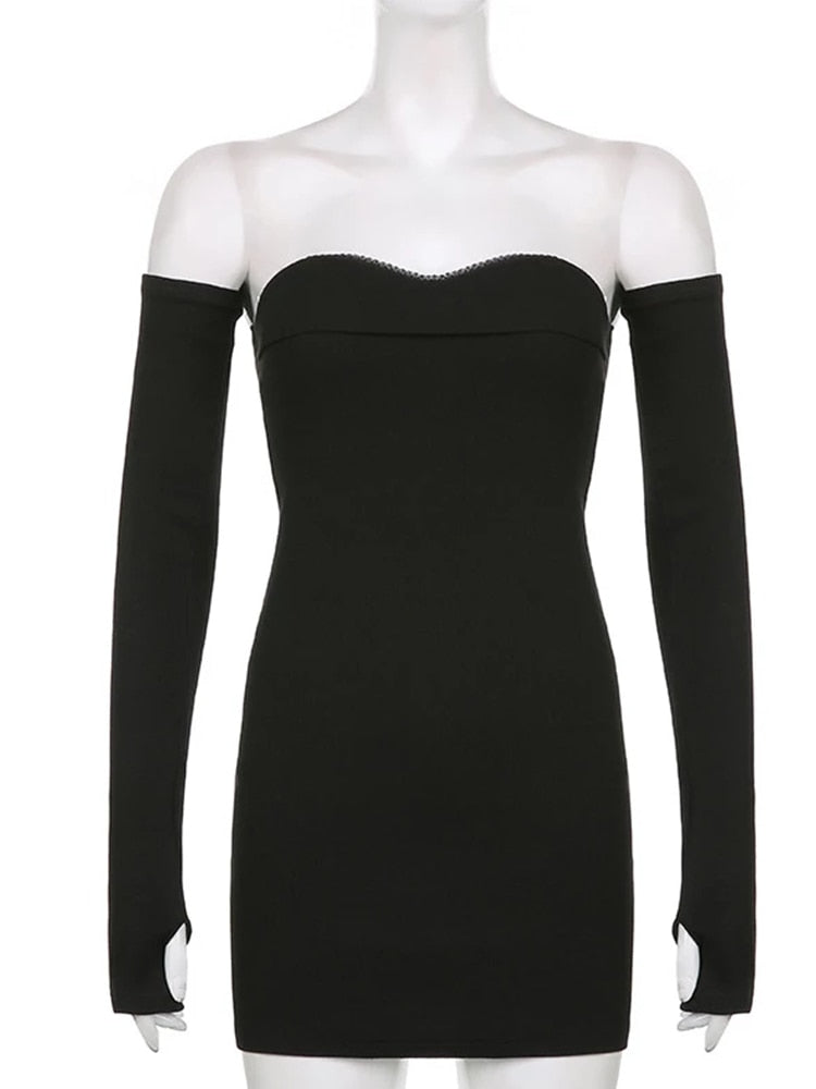 Vintage Gothic Sexy Tube Top Women Dresses Off Shoulder Gloves Streetw Global Fashions GC Vintage Gothic Sexy Tube Top Women Dresses Off Shoulder Gloves Streetw Global Fashions GC