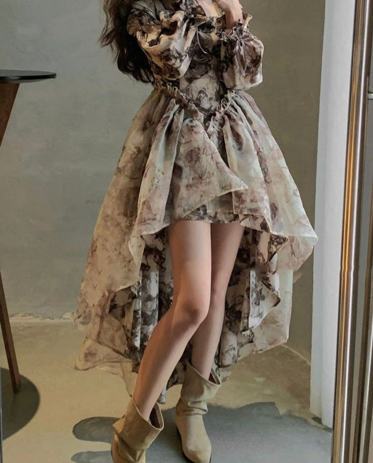 Autumn Floral Fairy Dresses for Women 2022 Luxury Designer Slim Korean Global Fashions GC Autumn Floral Fairy Dresses for Women 2022 Luxury Designer Slim Korean Global Fashions GC