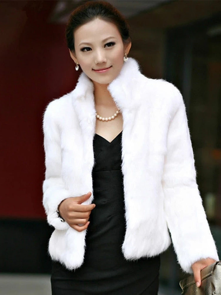 Women&#39;s Faux Fur Coat Fluffy Plush Coats New Autumn And Winter Ladies Long Sleeve Special Woman Clothing 2020 Overcoat Female