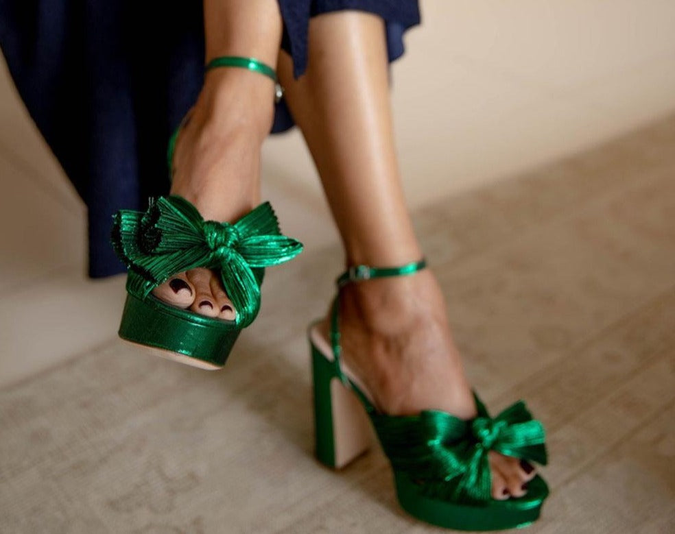 Luxury Brand Design Ladies Solid Thick High Heels Sandals Fashion Bow Platform Summer women&#39;s Sandals Party Elegant Shoes Woman