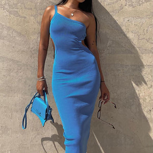 Sexy Backless Cut Out Midi Dress for Women Party Club Outfits Elegant Slip Long Dresses Holiday Sundress Vestido