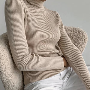 2022 Basic Women Sweaters Autumn Winter Thick Warm Pullover Slim Tops Ribbed Knitted Sweater Jumper Soft Pull Female