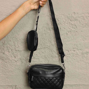 Adored PU Leather Shoulder Bag with Small Purse