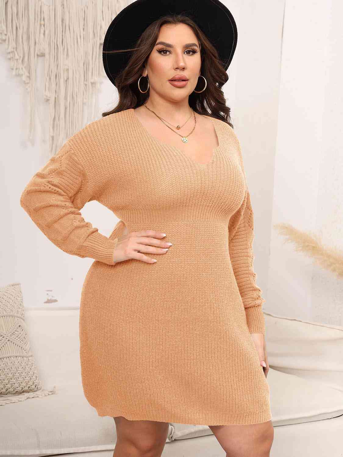 plus size mini sweater dress Plus Size Lexie Sweater Mini Dress