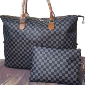 Checkered Two-Piece Bag Set