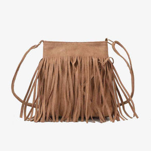 Adored PU Leather Crossbody Bag with Fringe