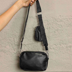 Adored PU Leather Shoulder Bag with Small Purse