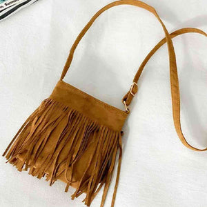 Adored PU Leather Crossbody Bag with Fringe