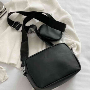 Adored PU Leather Shoulder Bag with Small Purse