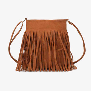 Adored PU Leather Crossbody Bag with Fringe