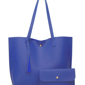 Tassel Zip Bag Large Capacity Shoulder Tote Bag