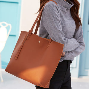 Tassel Zip Bag Large Capacity Shoulder Tote Bag