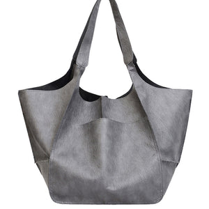 Simple Large Bag Soft Leather Large Capacity One Shoulder Portable Tote Bag