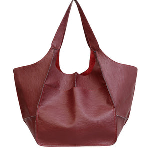 Simple Large Bag Soft Leather Large Capacity One Shoulder Portable Tote Bag