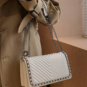 Embroidered thread chain portable small square bag shoulder bag