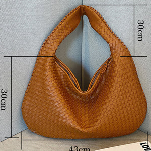 French high-end woven bag, versatile shoulder armpit bag, niche texture portable commuter bag