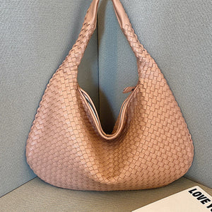 French high-end woven bag, versatile shoulder armpit bag, niche texture portable commuter bag