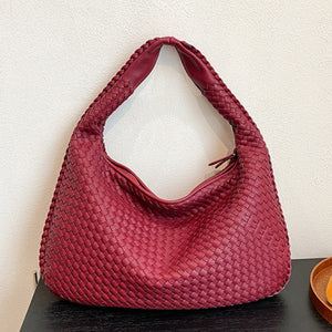 French high-end woven bag, versatile shoulder armpit bag, niche texture portable commuter bag