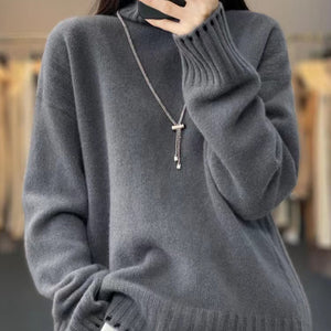 Women's new loose, lazy style  thickened knitted pullover sweater